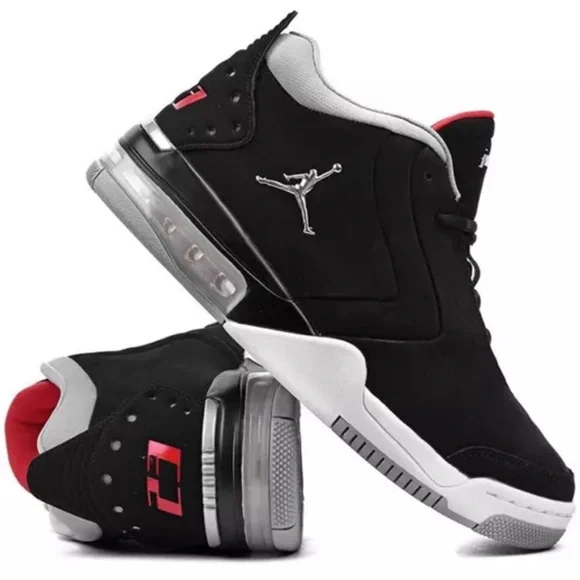 Air Jordan Big Fund Black Metallic Silver White Nubuck Leather Size: 12 Men main image 4